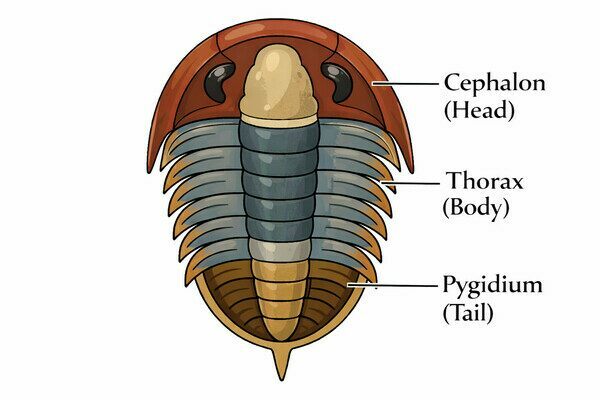 Trilobite Body Plan: Cephalon, Thorax and Pygidium